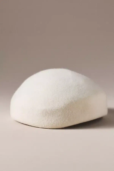 Lele Sadoughi 100% Wool Beret In White
