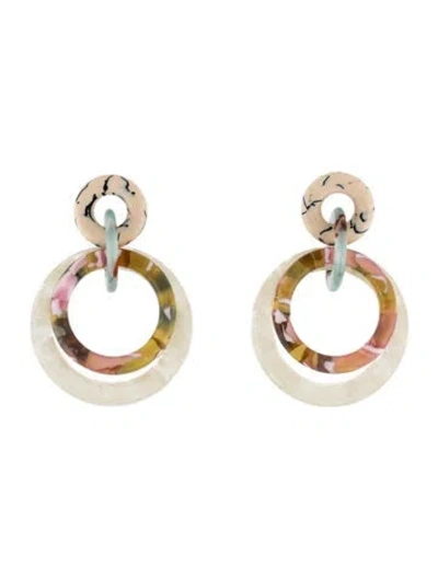 Pre-owned Lele Sadoughi Acetate Drop Earrings In Pink