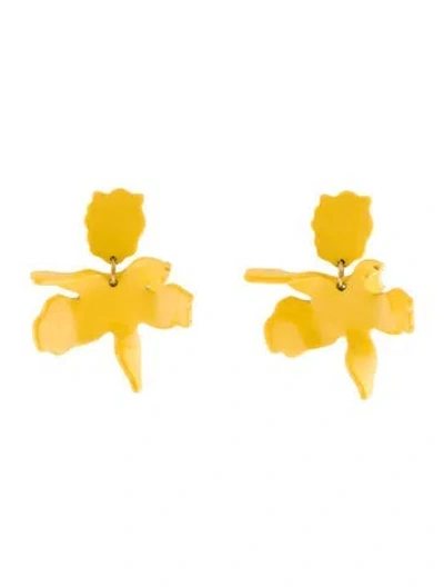 Pre-owned Lele Sadoughi Acetate Lily Drop Earrings In Multi
