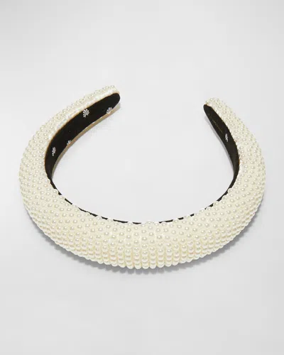 Lele Sadoughi Alice All-over Pearly Headband In Neutral