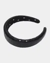Lele Sadoughi Alice Chain Mail Headband In Jet