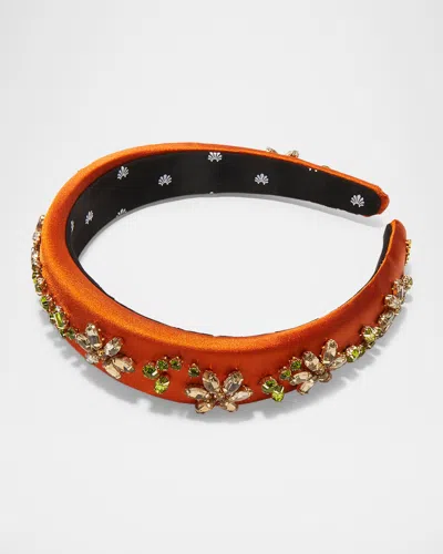 Lele Sadoughi Alice Crystal Garden Flower Headband In Sienna Meadow 999