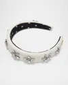 Lele Sadoughi Alice Crystal Star Headband In Ivory 100