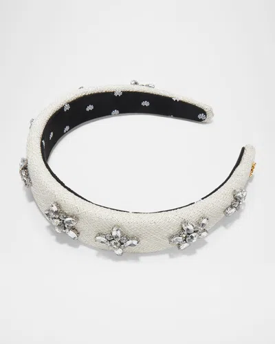 Lele Sadoughi Alice Crystal Star Headband In White