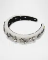 Lele Sadoughi Alice Swarovski Headband In Ivory 100