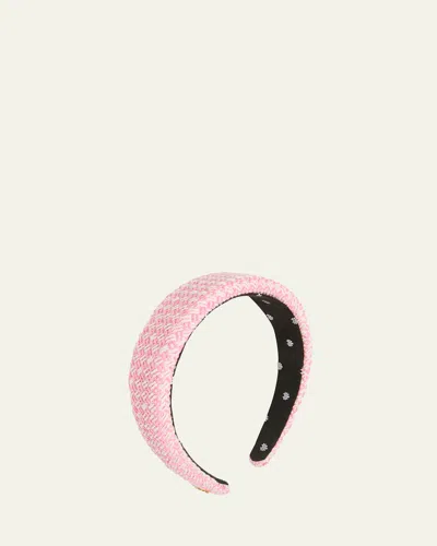 Lele Sadoughi Alice Tweed Headband In Pink