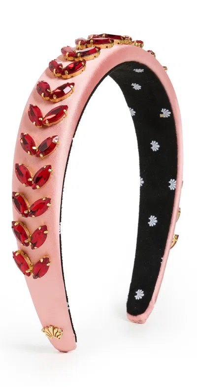 Lele Sadoughi Alice Wreath Headband Pink Lemonade