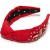 Lele Sadoughi Alpha Chi Omega Knotted Headband In Red