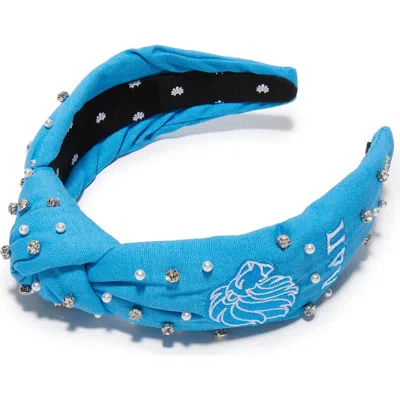 Lele Sadoughi Alpha Delta Pi Knotted Headband In Blue