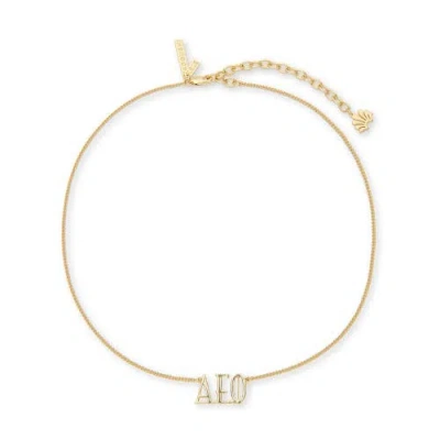 Lele Sadoughi Alpha Epsilon Phi Charm Necklace In Gold