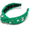 Lele Sadoughi Alpha Epsilon Phi Knotted Headband In Green