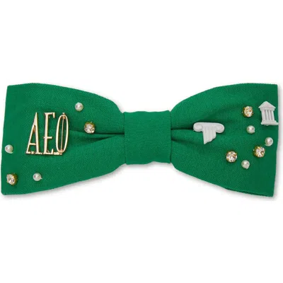 Lele Sadoughi Alpha Epsilon Phi Riley Bow In Green