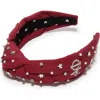 Lele Sadoughi Alpha Phi Knotted Headband In Burgundy