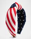 Lele Sadoughi Americana Knotted Headband In Multi