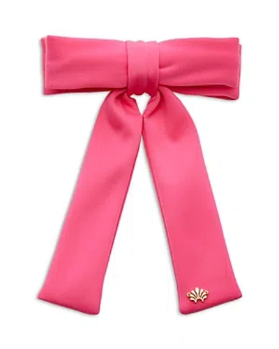 Lele Sadoughi Antoinette Neoprene Bow Barrette In Pink