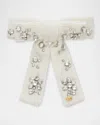 Lele Sadoughi Antoinette Swarovski Bow Barrette In Ivory 100