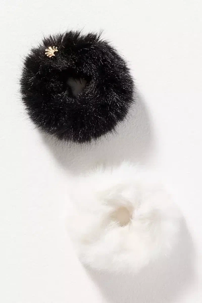 Lele Sadoughi Aspen Faux-fur Scrunchies, Set Of 2 In Multi