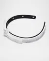 Lele Sadoughi Bardot Crystal Starlight Headband In Ivory 100