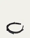 Lele Sadoughi Bardot Embellished Bow Headband In Jet
