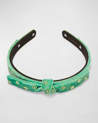 LELE SADOUGHI BARDOT EMBELLISHED RIBBON HEADBAND