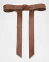 Lele Sadoughi Bardot Faux Leather Bow Barrette In Cognac 200
