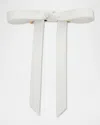Lele Sadoughi Bardot Metallic Bow Barrette In Ivory 100