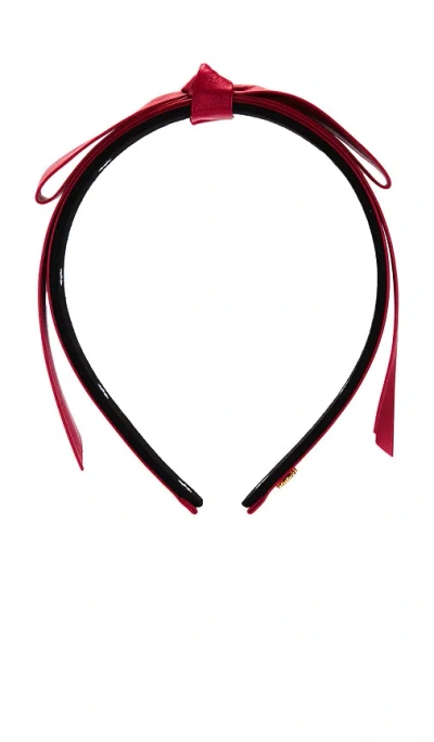 Lele Sadoughi Bardot Faux Leather Headband In Red