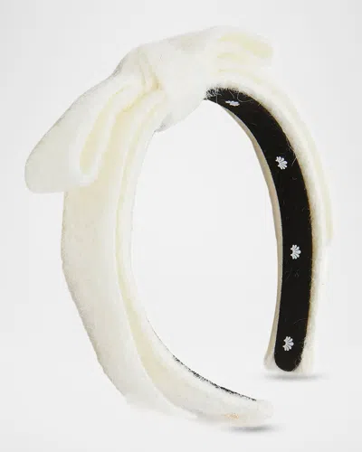 Lele Sadoughi Bardot Fleece Headband In White