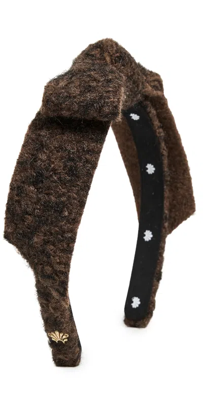 Lele Sadoughi Bardot Headband Espresso In Brown
