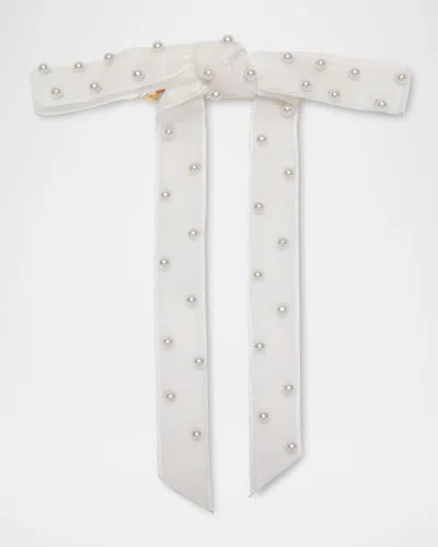 LELE SADOUGHI BARDOT PEARL EMBELLISHED BOW BARRETTE