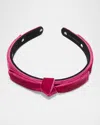 Lele Sadoughi Velvet Ribbon Headband In Raspberry 650