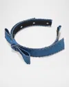 Lele Sadoughi Bardot Scalloped Edge Headband In Denim 400