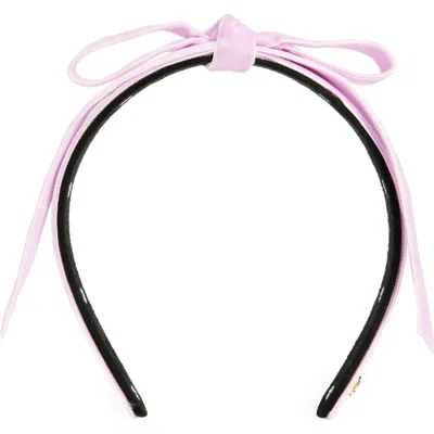 Lele Sadoughi Bardot Slim Velvet Headband In Pink