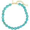Lele Sadoughi Baroque Imitation Turquoise Collar Necklace In Turquoise