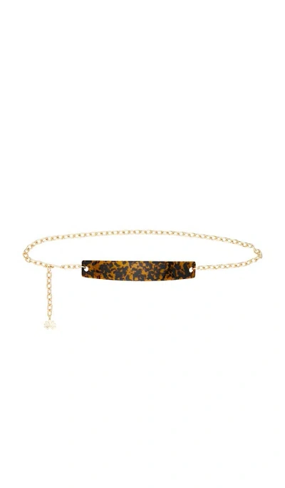 Lele Sadoughi Bessette Chain Belt In Brown