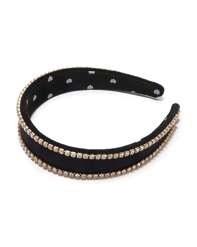 Lele Sadoughi Bessette Crystal Edge Headband In Black