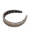 Lele Sadoughi Bessette Crystal Edge Headband In Oak Tweed In Brown/multi