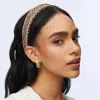 Lele Sadoughi Bessette Crystal Edge Headband In Oak Tweed In Multi
