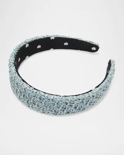 Lele Sadoughi Bessette Raffia Headband In Gray
