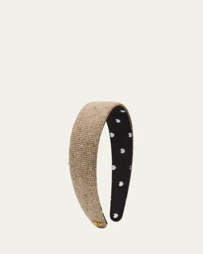 Lele Sadoughi Bessette Tweed Headband In Brown