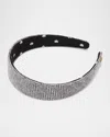 Lele Sadoughi Bessette Tweed Headband In Jet 001