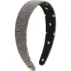 Lele Sadoughi Bessette Tweed Headband In Jet