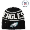Lele Sadoughi Black Eagles Nfl Beanie With Snap Cover In Black