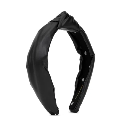 Lele Sadoughi Black Faux Leather Headband