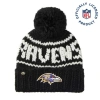 Lele Sadoughi Black Ravens Nfl Beanie With Yarn Pom Pom In Black