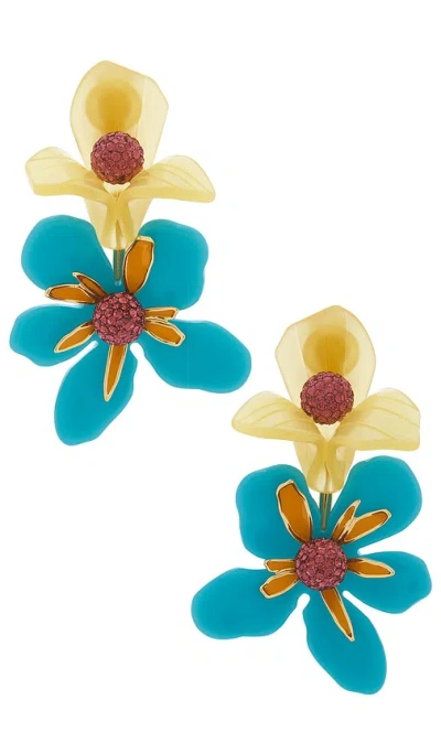 Lele Sadoughi Bouquet Paradis Clip-on Earrings In Blue