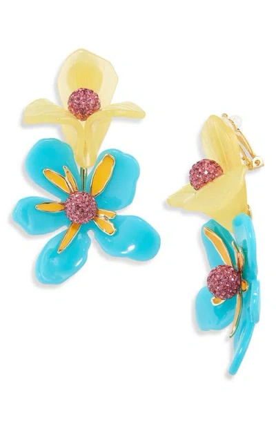 Lele Sadoughi Bouquet Paradis Clip-on Earrings In Pattern