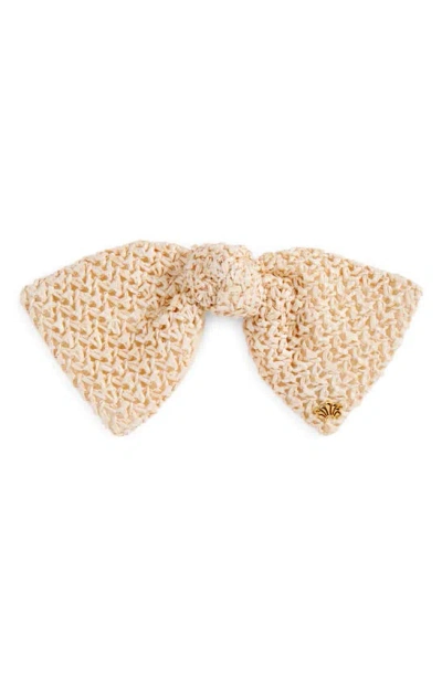 Lele Sadoughi Raffia Bow Barrette In Ivory