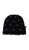 Lele Sadoughi Bow Embellished Beanie In Black