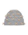 Lele Sadoughi Bow Embellished Beanie In Dove Grey